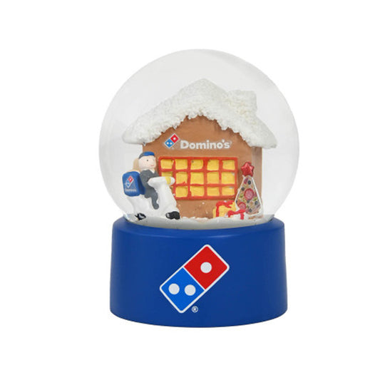 Domino's snowglobe voorkant
